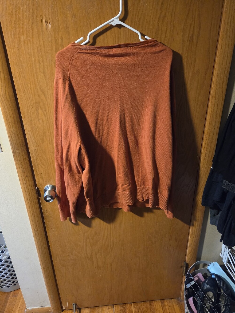 Rust Orange Women's Sweater - Casual Cardigan